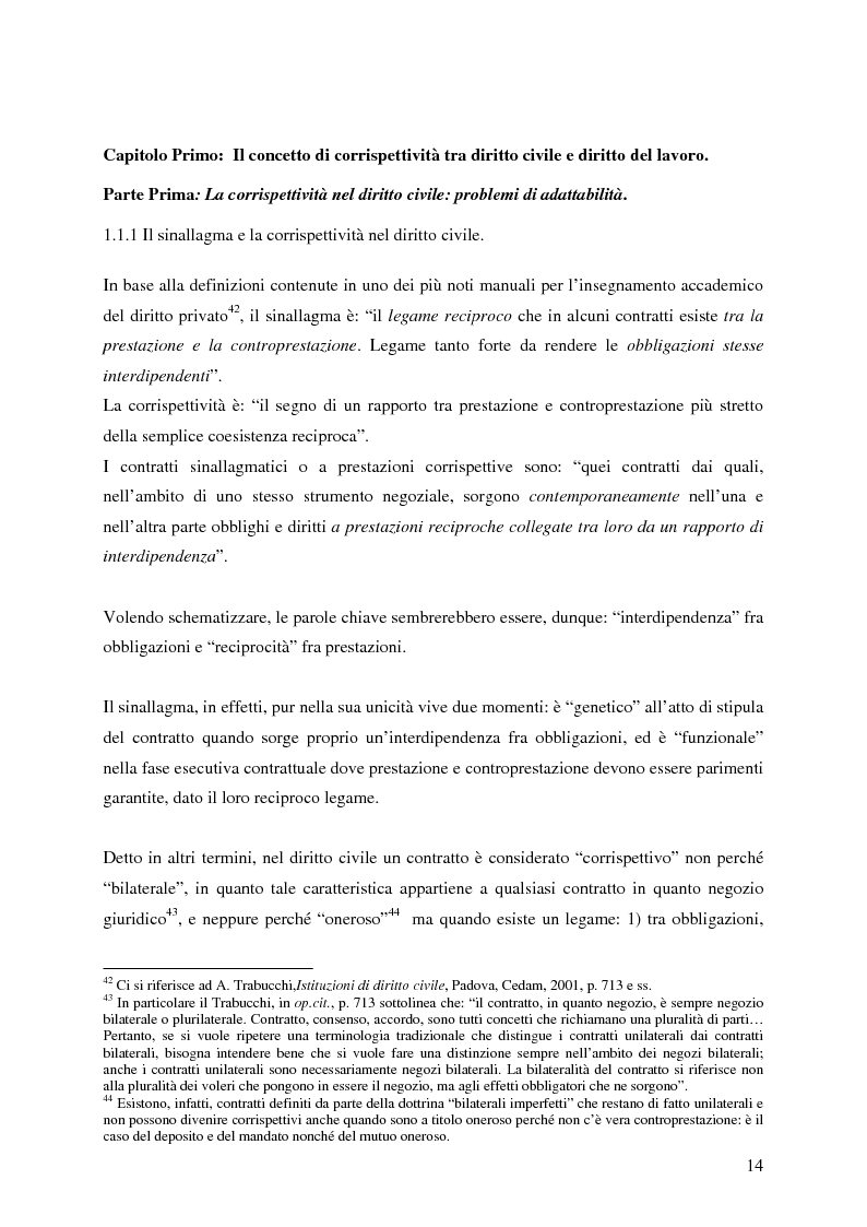 Anteprima della tesi: La corrispettività nelle vicende sospensive della prestazione di lavoro, Pagina 10