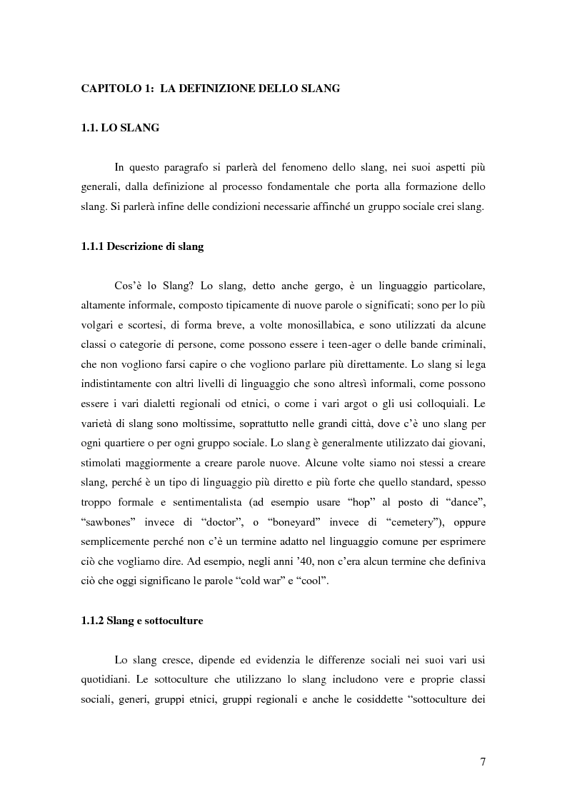 Anteprima della tesi: Lo Slang Americano: un'analisi lessicografica, Pagina 3