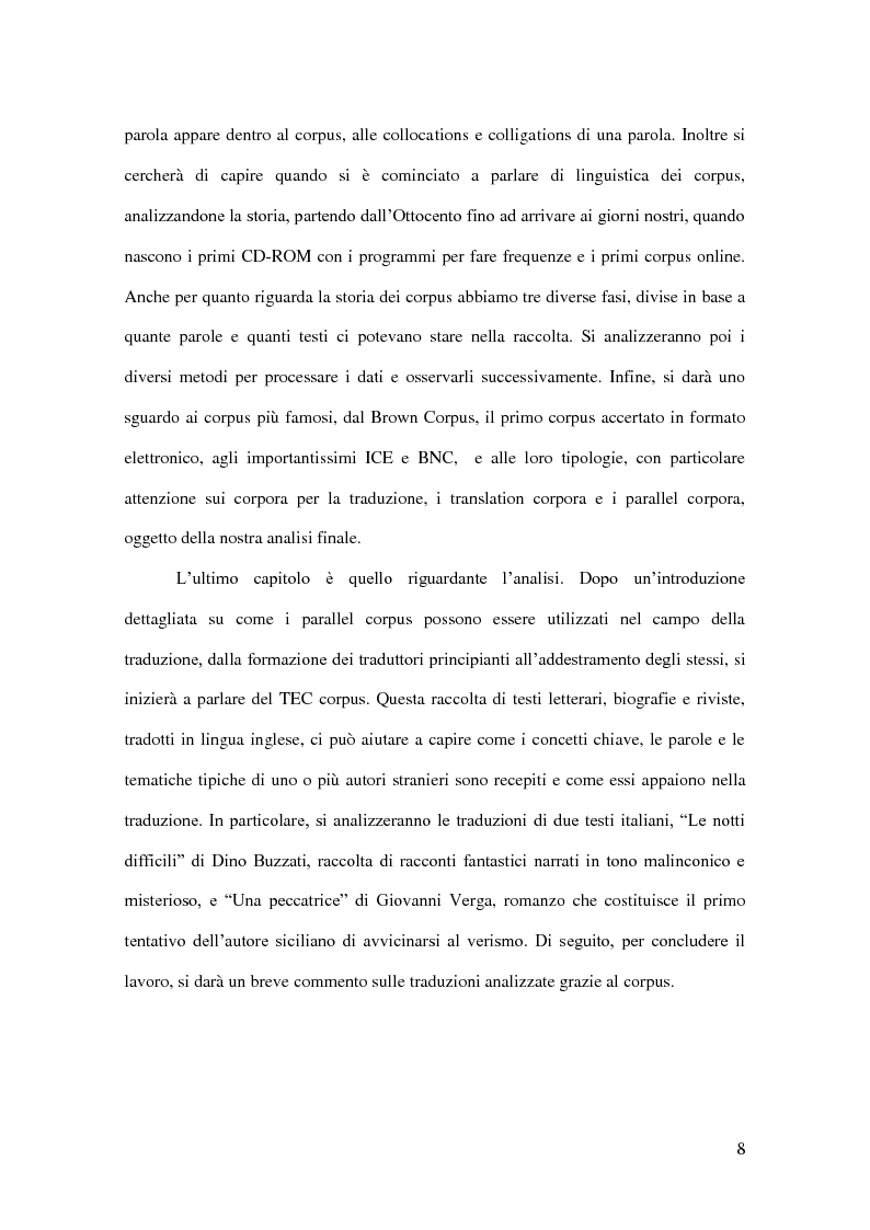 Anteprima della tesi: I Corpora Linguistici per la Traduzione: Un'Analisi del T.E.C., Pagina 3