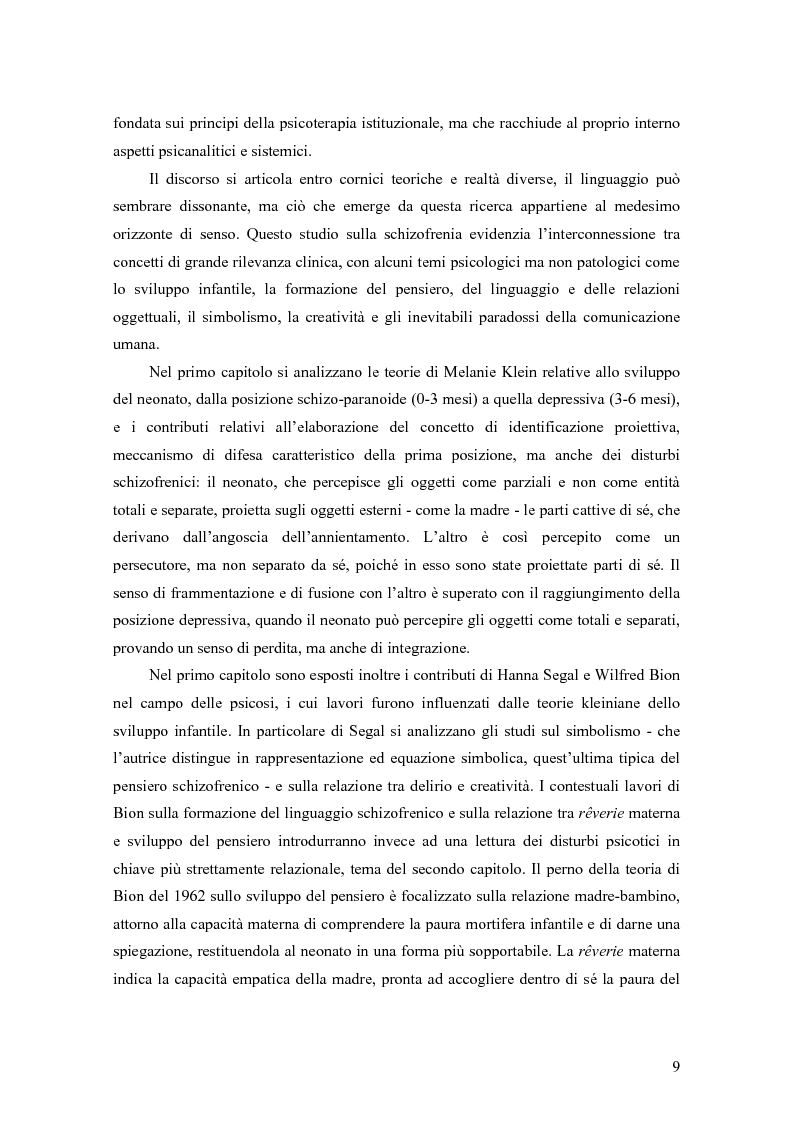 Anteprima della tesi: Identificazione proiettiva, double bind, schizofrenia, Pagina 4