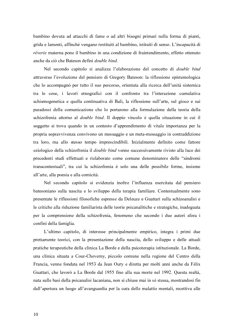 Anteprima della tesi: Identificazione proiettiva, double bind, schizofrenia, Pagina 5