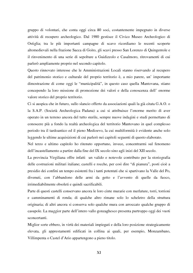 Anteprima della tesi: Storia e Archeologia del territorio Mantovano tra VII e XI secolo, Pagina 4