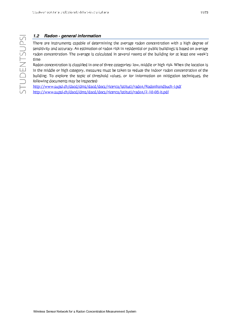 Anteprima della tesi: Wireless Sensor Network fo a Radon Concentration Measurement System, Pagina 3