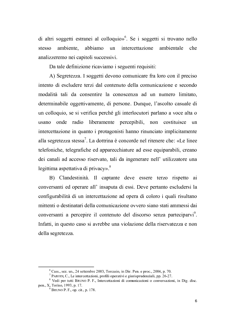 Anteprima della tesi: Le intercettazioni, Pagina 5