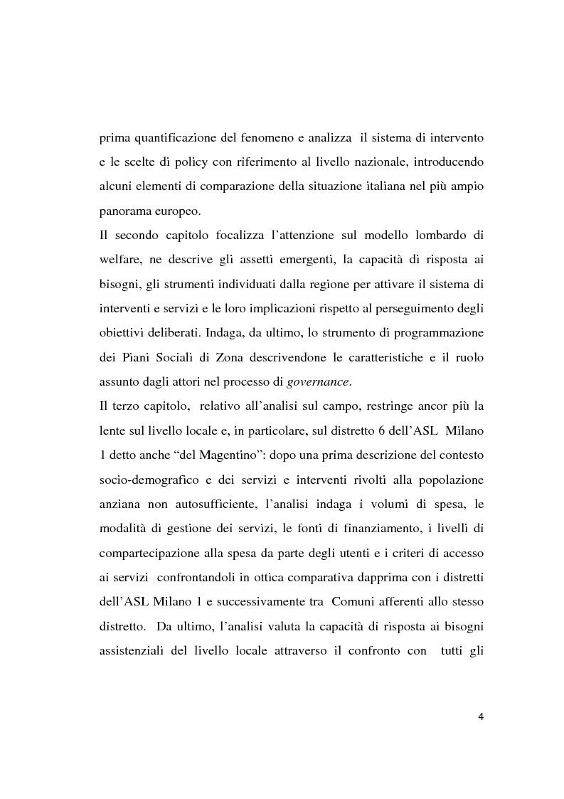 Anteprima della tesi: Le politiche socio-assistenziali rivolte agli anziani non autosufficienti nel distretto 6 dell'ASL di Milano 1: scenario attuale e prospettive future, Pagina 3