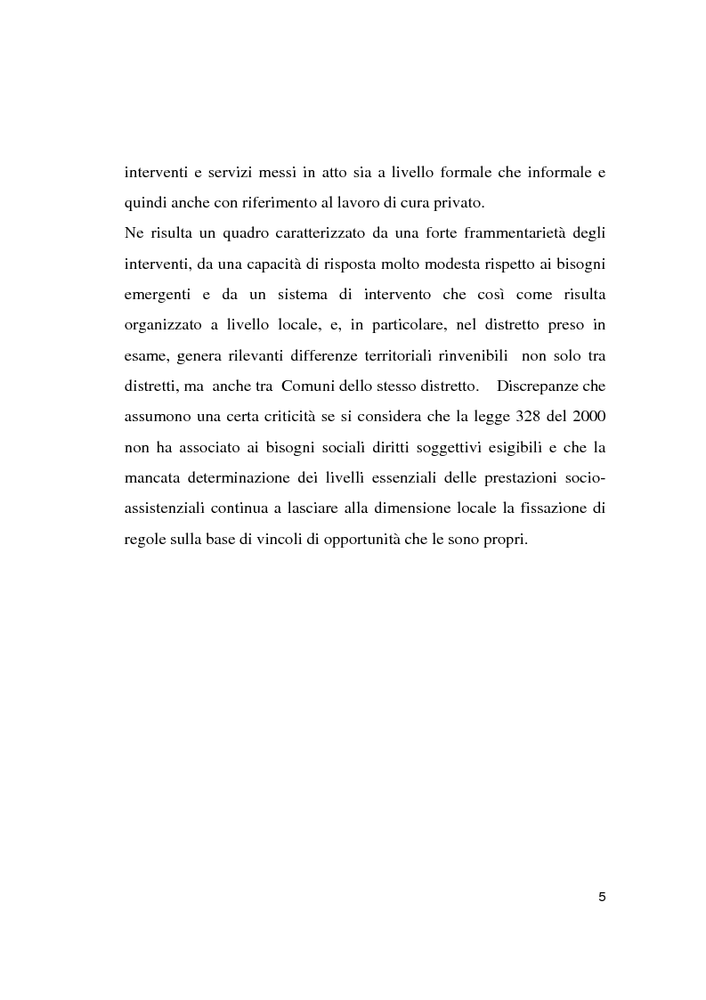 Anteprima della tesi: Le politiche socio-assistenziali rivolte agli anziani non autosufficienti nel distretto 6 dell'ASL di Milano 1: scenario attuale e prospettive future, Pagina 4