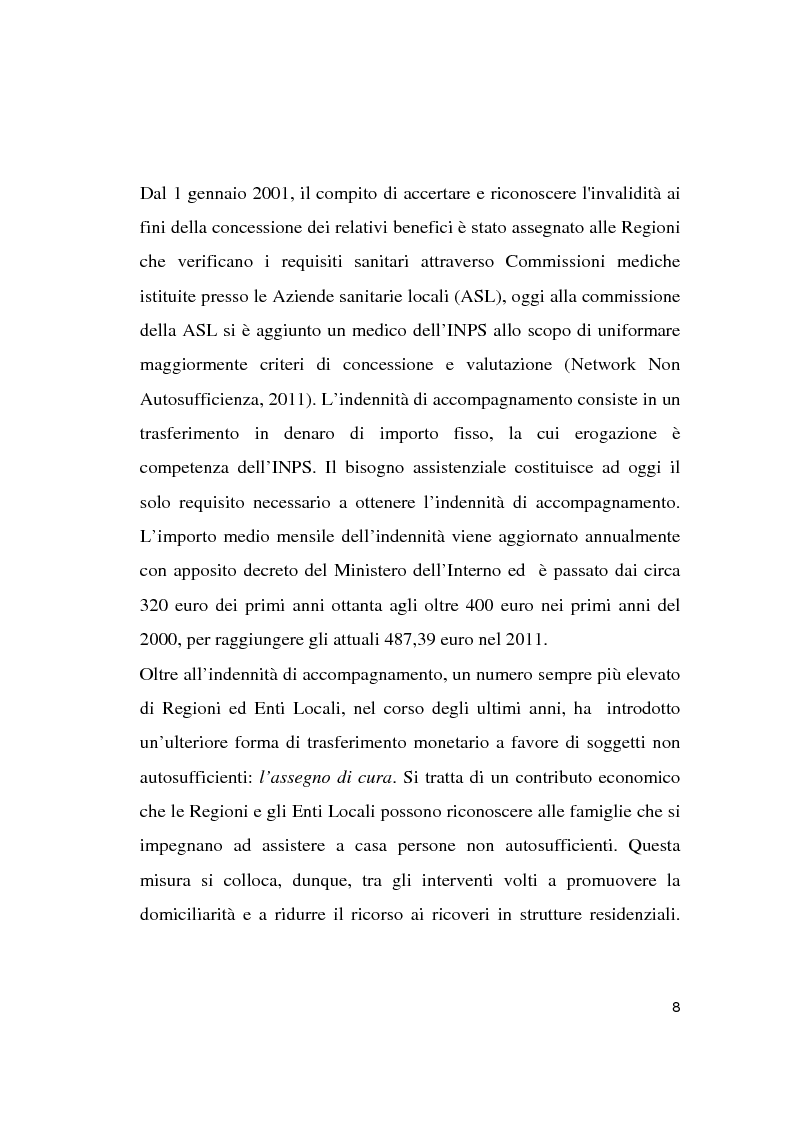 Anteprima della tesi: Le politiche socio-assistenziali rivolte agli anziani non autosufficienti nel distretto 6 dell'ASL di Milano 1: scenario attuale e prospettive future, Pagina 7