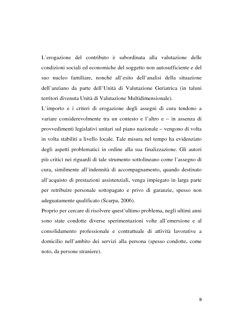 Anteprima della tesi: Le politiche socio-assistenziali rivolte agli anziani non autosufficienti nel distretto 6 dell'ASL di Milano 1: scenario attuale e prospettive future, Pagina 8