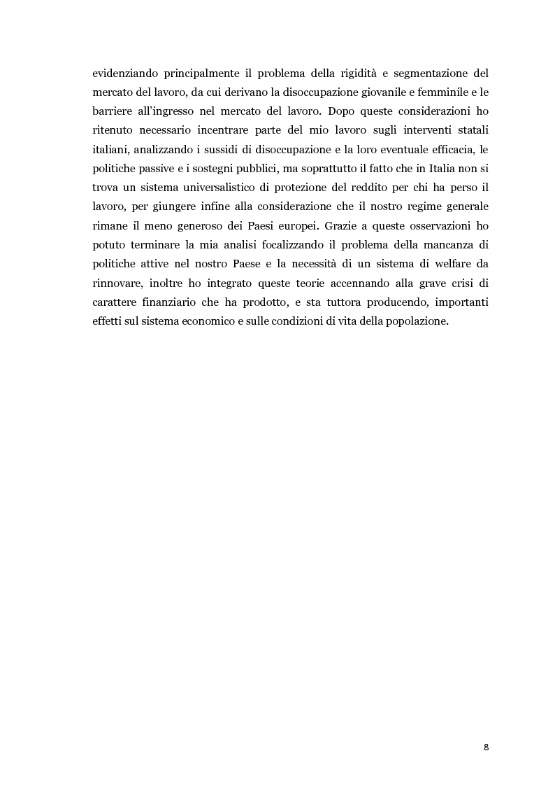 Anteprima della tesi: Disoccupazione e crisi del mercato del lavoro: il problema italiano, Pagina 3