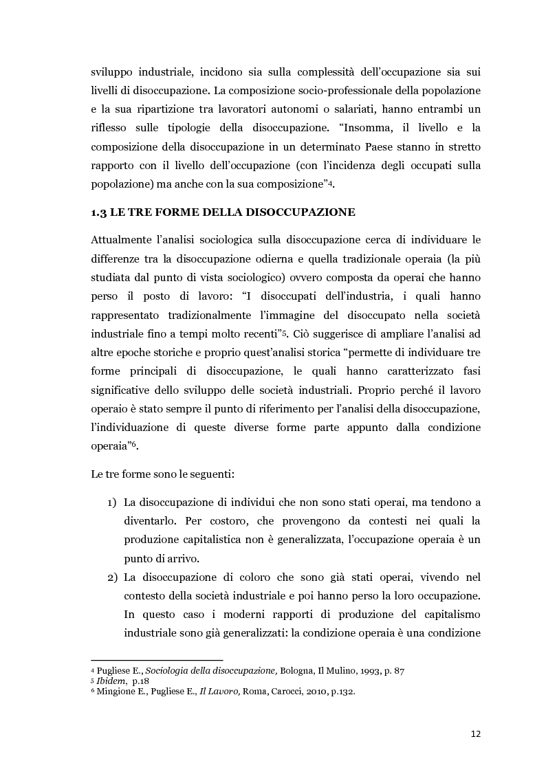 Anteprima della tesi: Disoccupazione e crisi del mercato del lavoro: il problema italiano, Pagina 7