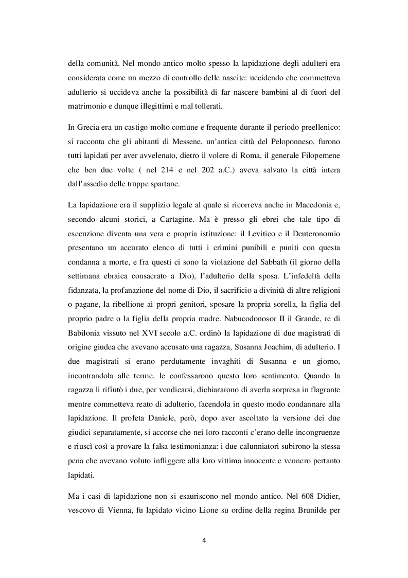 Anteprima della tesi: La lapidazione negli stati islamici, tra Corano e costituzioni moderne., Pagina 5