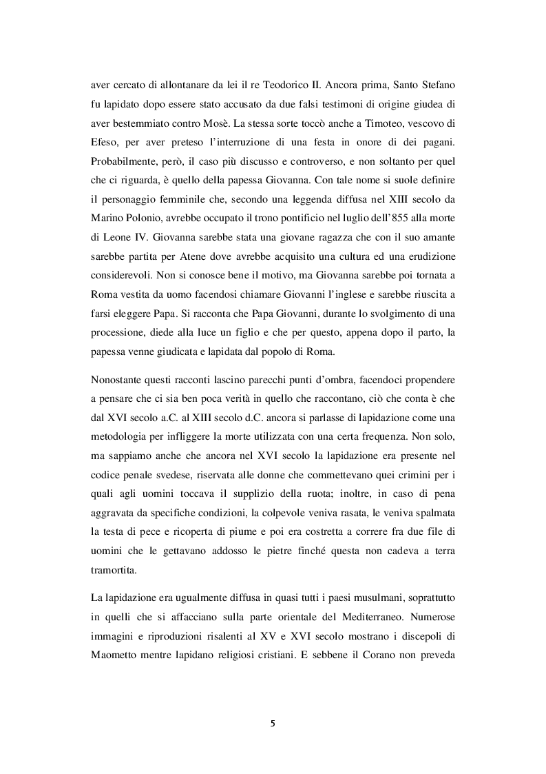 Anteprima della tesi: La lapidazione negli stati islamici, tra Corano e costituzioni moderne., Pagina 6