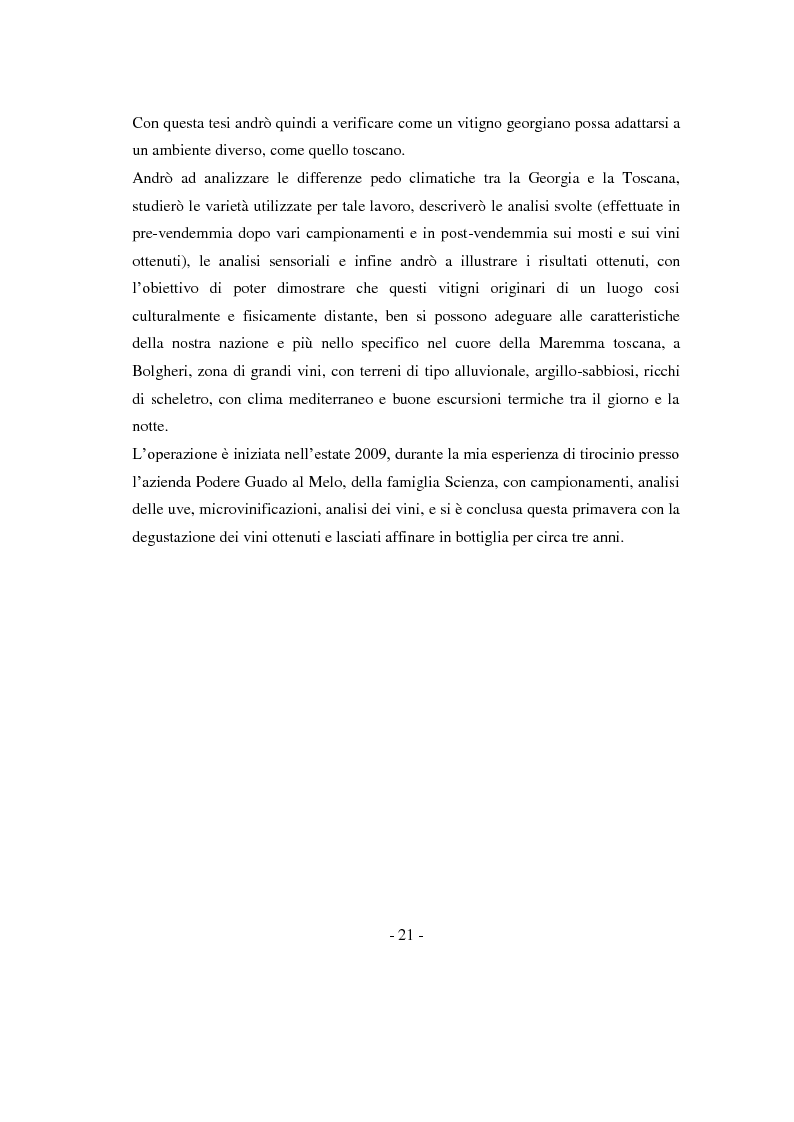 Anteprima della tesi: Risposte adattative di alcuni vitigni georgiani al pedo clima di Bolgheri (Toscana), Pagina 4