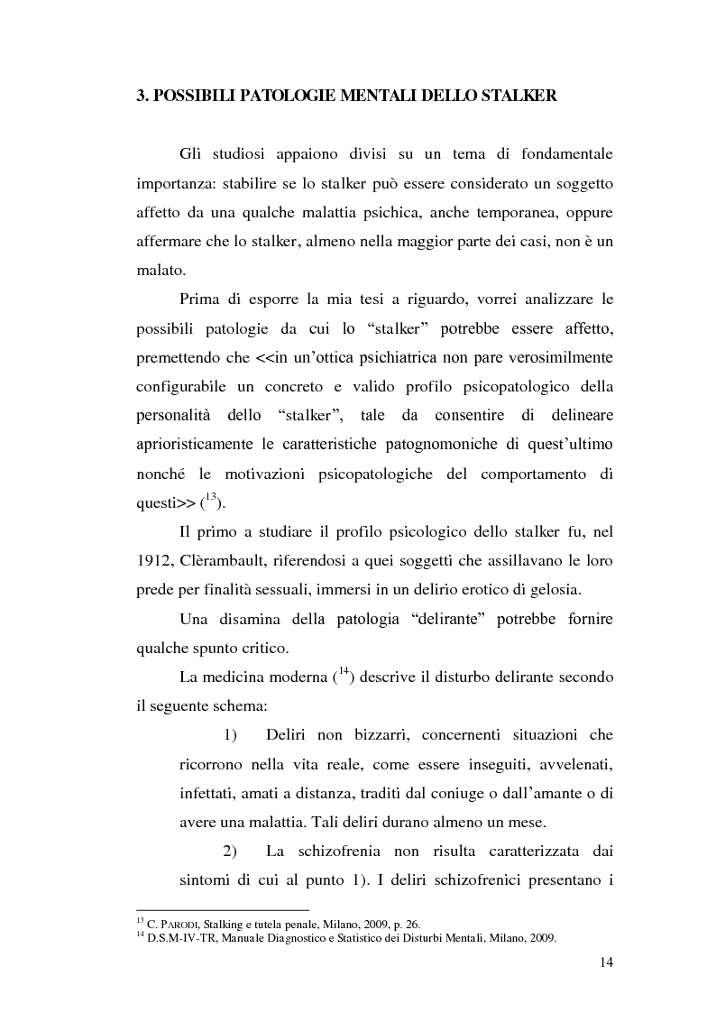 Anteprima della tesi: Aspetti problematici della disciplina dello stalking, Pagina 9