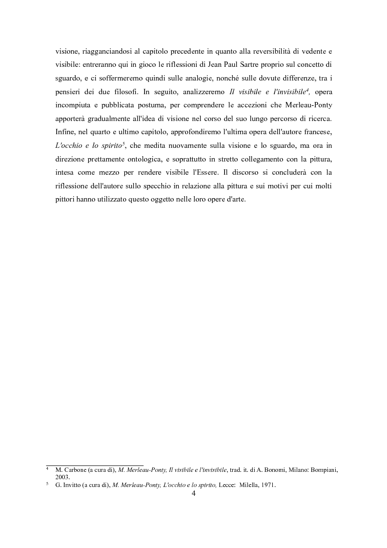 Anteprima della tesi: Sguardo e specchio: visione e identità in Merleau-Ponty, Pagina 4