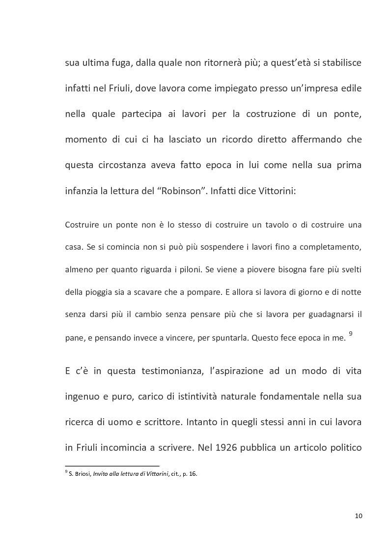Anteprima della tesi: "Conversazione in Sicilia" di Elio Vittorini, Pagina 11