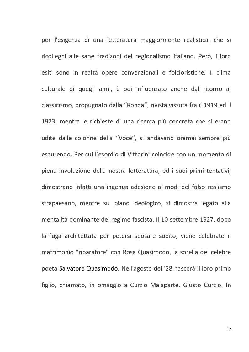 Anteprima della tesi: "Conversazione in Sicilia" di Elio Vittorini, Pagina 13
