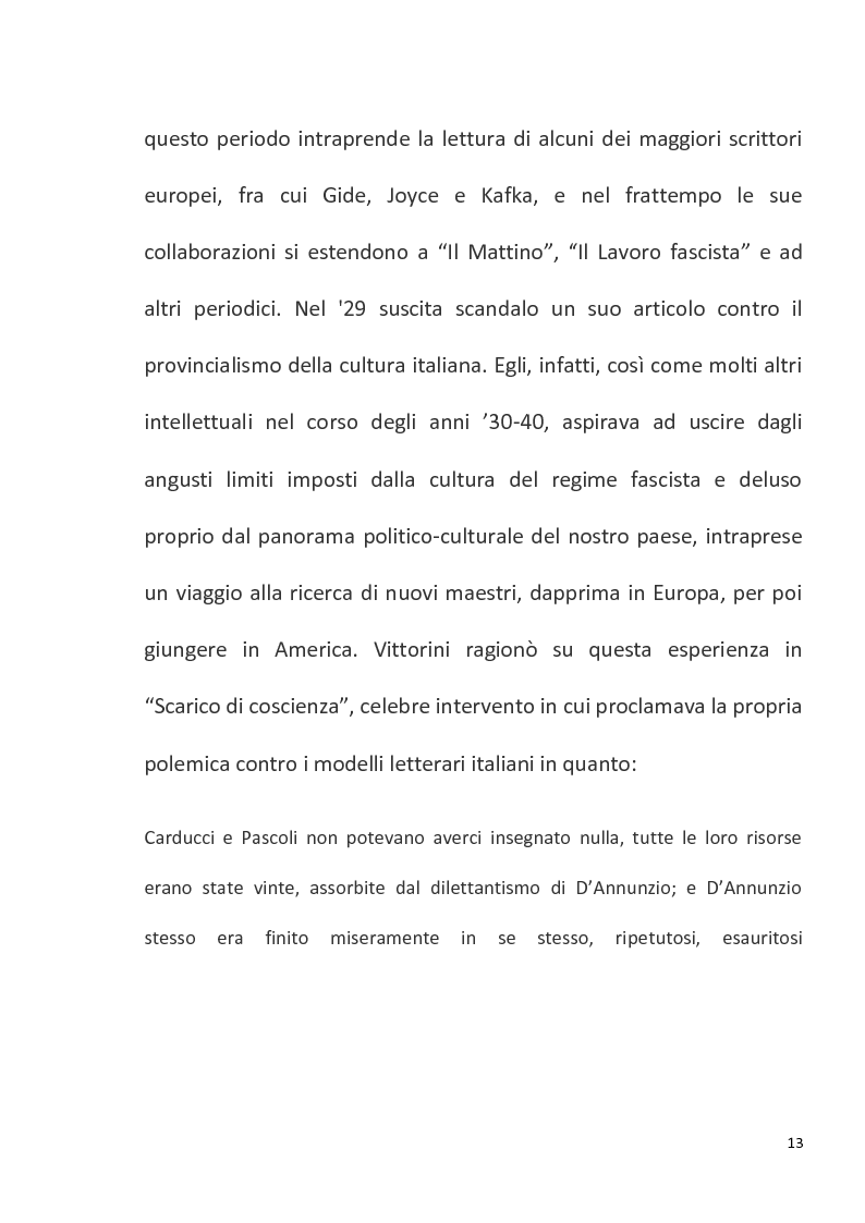 Anteprima della tesi: "Conversazione in Sicilia" di Elio Vittorini, Pagina 14