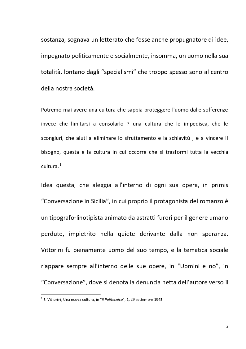 Anteprima della tesi: "Conversazione in Sicilia" di Elio Vittorini, Pagina 3