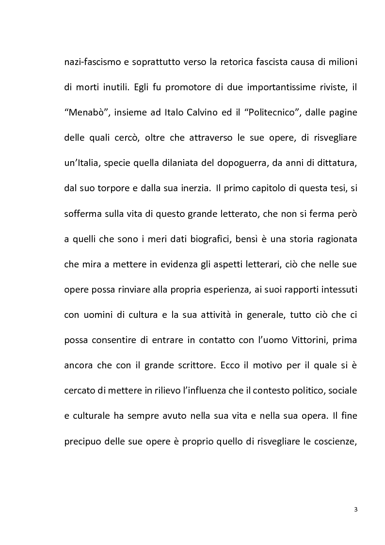Anteprima della tesi: "Conversazione in Sicilia" di Elio Vittorini, Pagina 4