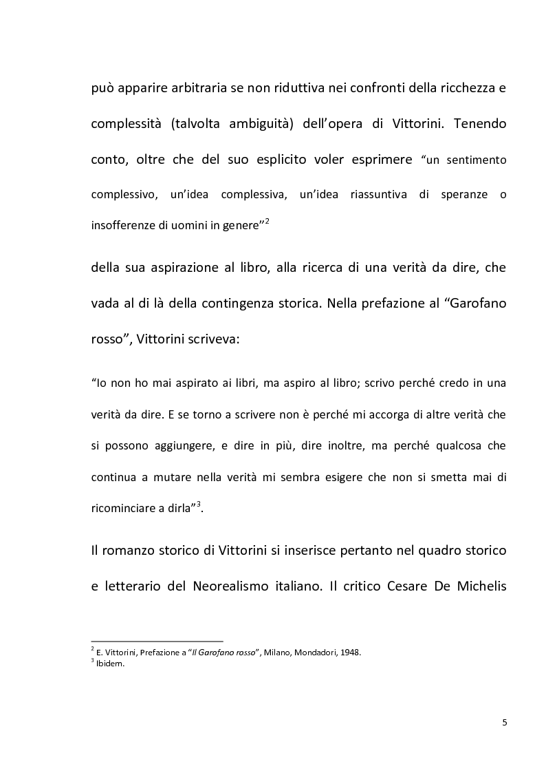 Anteprima della tesi: "Conversazione in Sicilia" di Elio Vittorini, Pagina 6