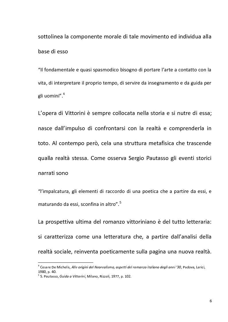 Anteprima della tesi: "Conversazione in Sicilia" di Elio Vittorini, Pagina 7