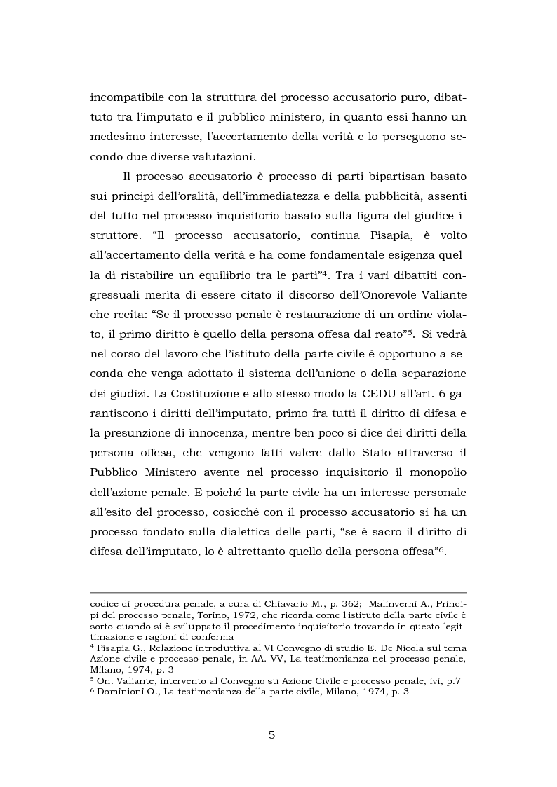 Anteprima della tesi: La testimonianza della parte civile, Pagina 3