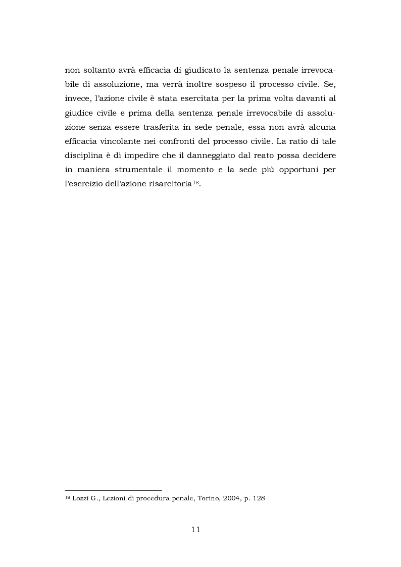 Anteprima della tesi: La testimonianza della parte civile, Pagina 9