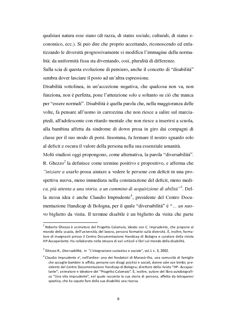 Anteprima della tesi: Persona diversabile e progetto di vita, Pagina 3