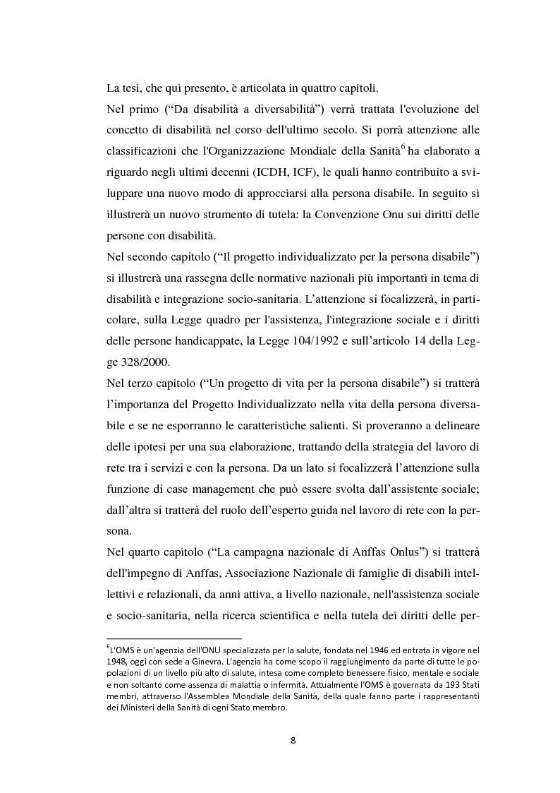 Anteprima della tesi: Persona diversabile e progetto di vita, Pagina 5