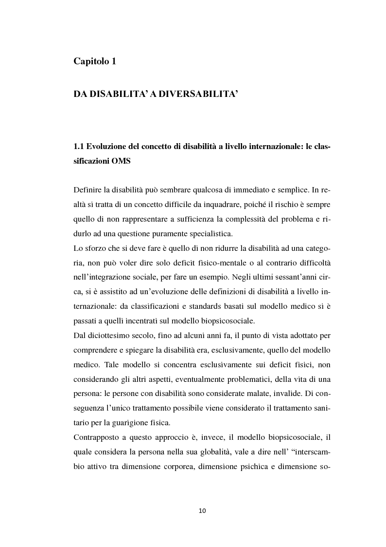 Anteprima della tesi: Persona diversabile e progetto di vita, Pagina 7
