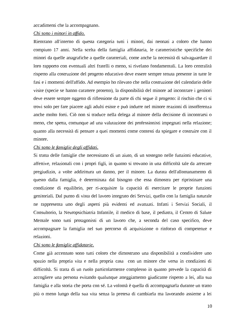 Anteprima della tesi: Come garantire al minore la sua famiglia e l'inserimento nella società: dall'affido del minore all'affido genitore bambino/i, Pagina 6