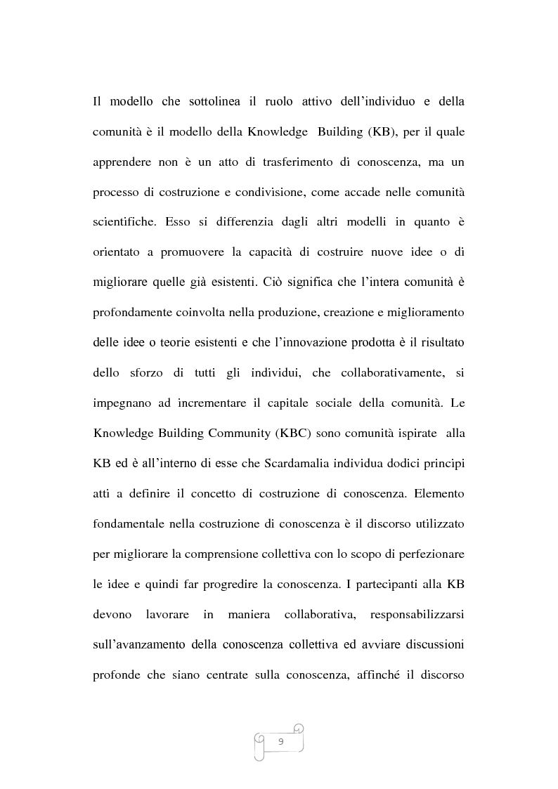 Anteprima della tesi: Dalla trasmissione di informazioni alla costruzione di conoscenza: un review della letteratura, Pagina 9