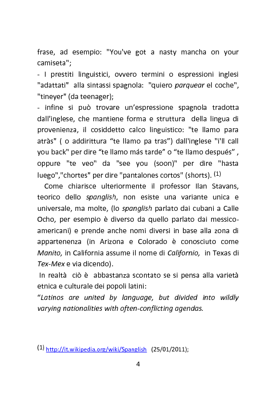 Anteprima della tesi: Spanglish: una lingua per ricreare se stessi. Il caso di Gloria Anzaldua., Pagina 3