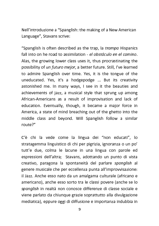 Anteprima della tesi: Spanglish: una lingua per ricreare se stessi. Il caso di Gloria Anzaldua., Pagina 8