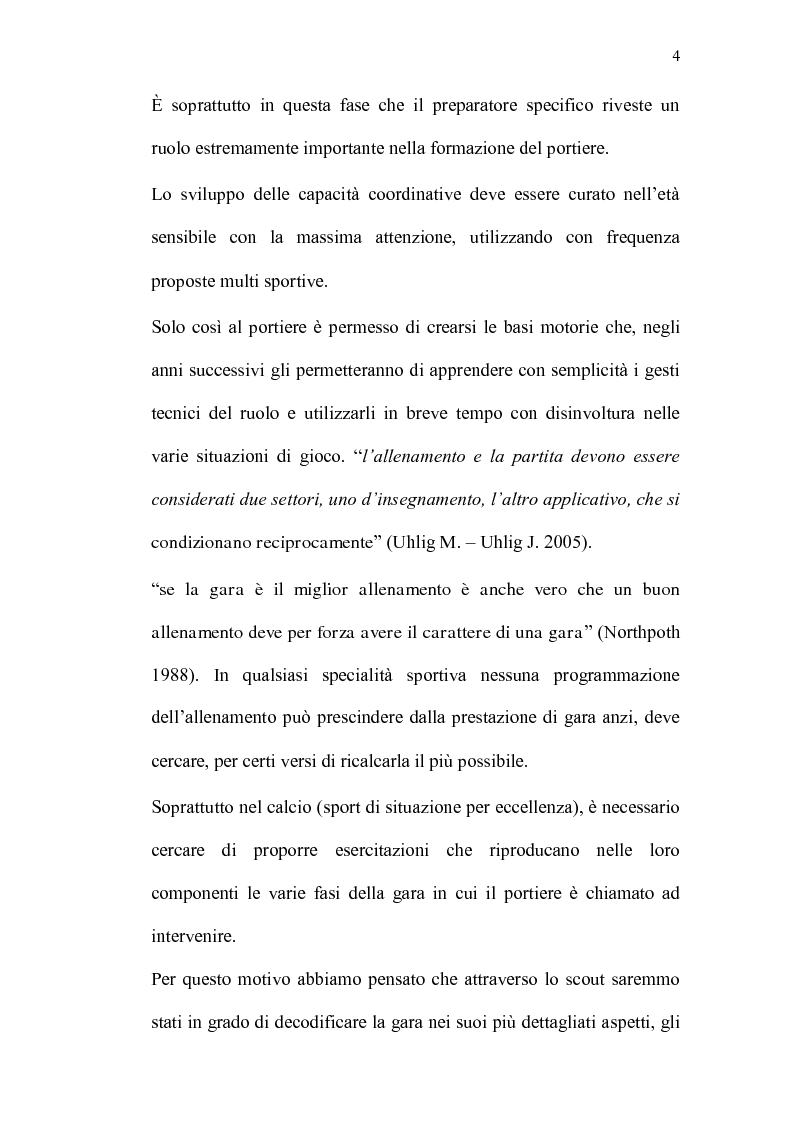 Anteprima della tesi: La Prestazione tecnico-tattica del Portiere nella Scuola Calcio, Pagina 3
