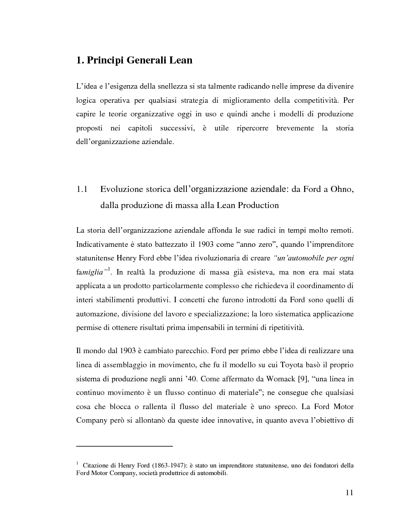 Anteprima della tesi: Lean Manufacturing nel settore manifatturiero: il caso Pramac, Pagina 4