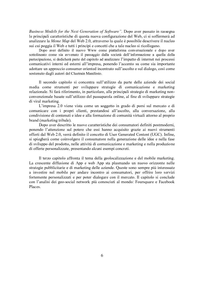Anteprima della tesi: Marketing Conversazionale e Web 2.0: un dialogo tra l'azienda e il mercato, Pagina 3