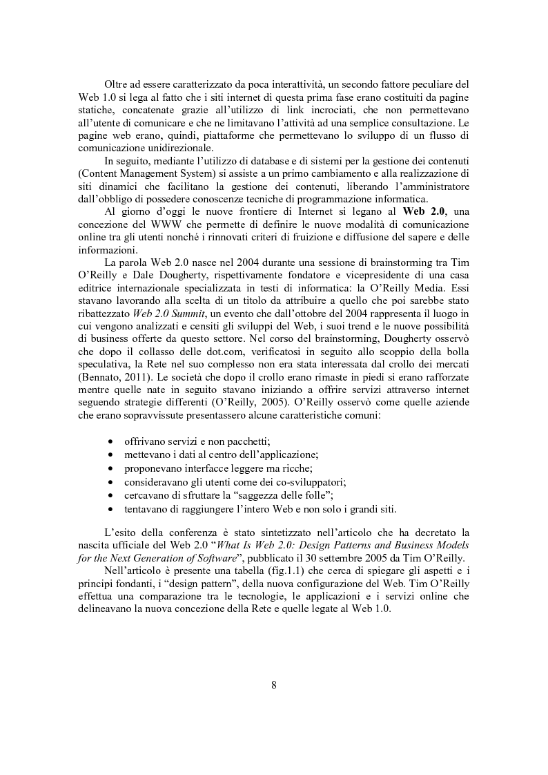 Anteprima della tesi: Marketing Conversazionale e Web 2.0: un dialogo tra l'azienda e il mercato, Pagina 5
