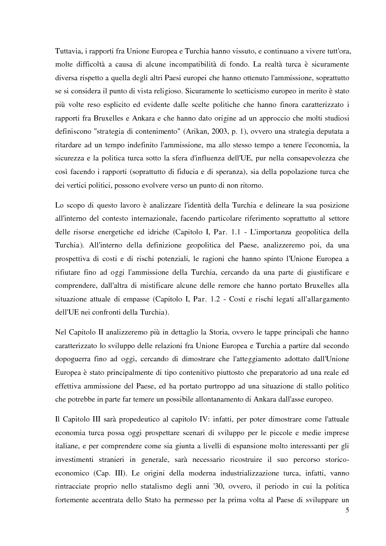 Anteprima della tesi: Prospettive e opportunità per le imprese italiane in Turchia, Pagina 3
