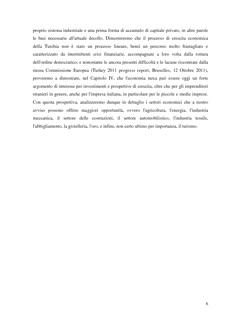 Anteprima della tesi: Prospettive e opportunità per le imprese italiane in Turchia, Pagina 4