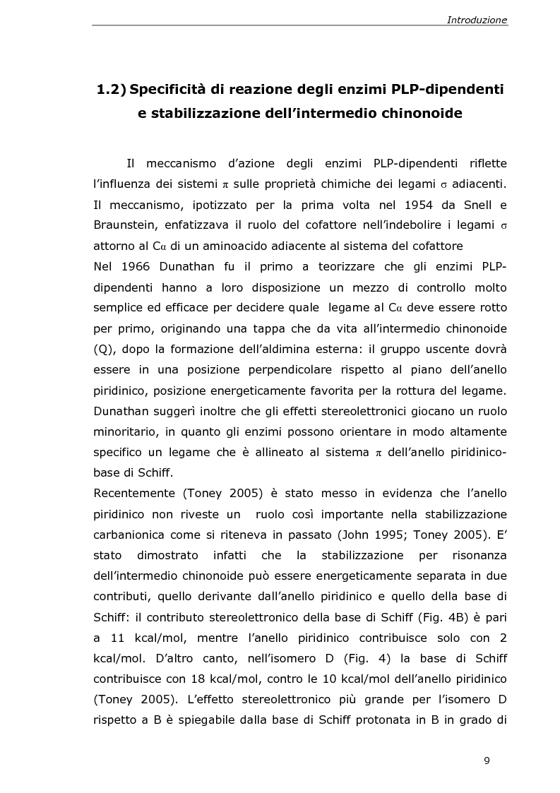 Anteprima della tesi: Analisi cinetica e spettroscopica di glutammato decarbossilasi 1 da Arabidopsis thaliana, Pagina 7