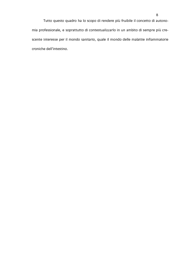 Anteprima della tesi: Nursing delle Malattie Infiammatorie Croniche dell'Intestino: aspetti di autonomia gestionale infermieristica, Pagina 6