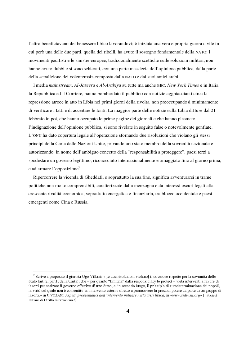 Anteprima della tesi: Gheddafi: la fine di un dittatore - Immagini e parole di una guerra mediatica, Pagina 3