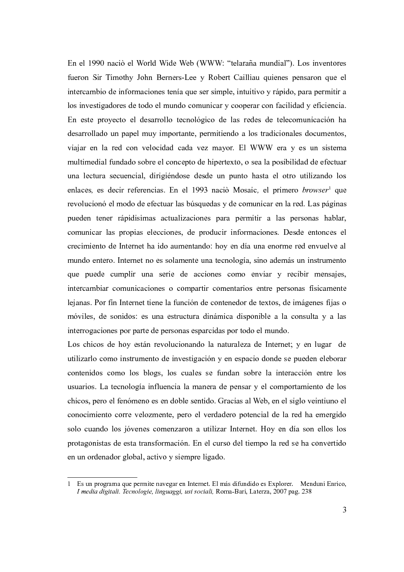 Anteprima della tesi: The social network: reference to a new form of communication - Los social network: referencia de una nueva forma de comunicaciòn, Pagina 5