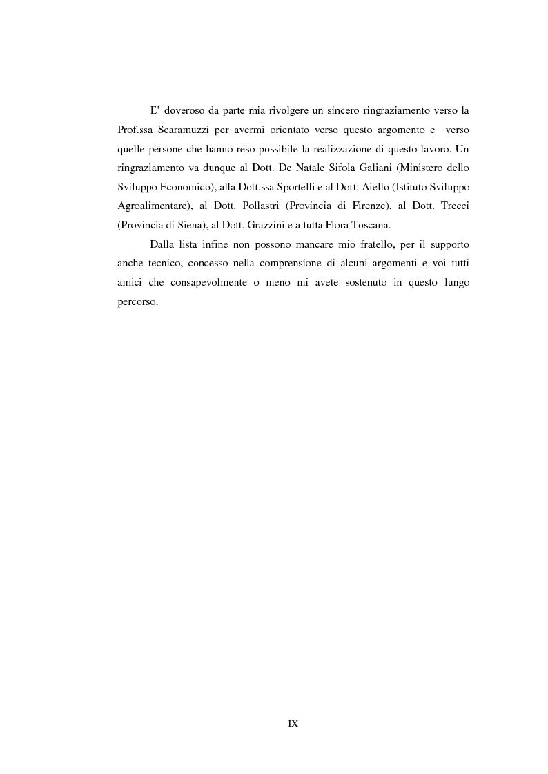 Anteprima della tesi: Opportunità e vincoli per il finanziamento pubblico all'agroindustria in Toscana. Il caso della misura 123a del Piano di Sviluppo Rurale , Pagina 5