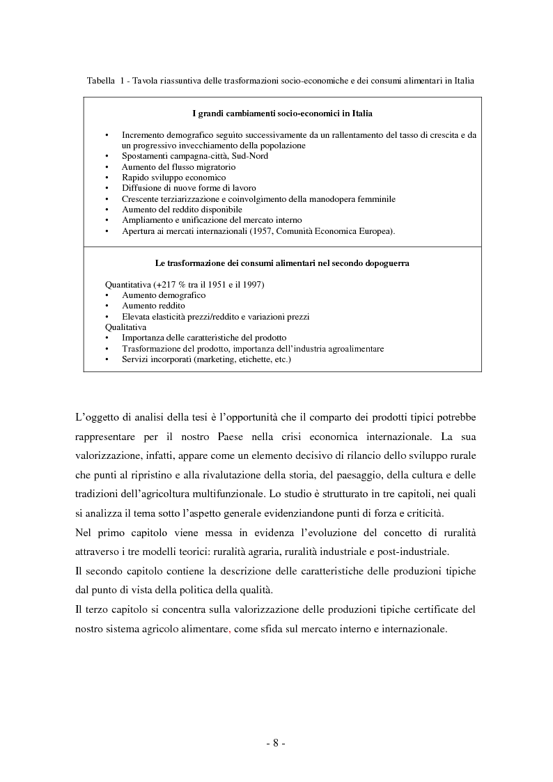 Anteprima della tesi: Le sfide della globalizzazione per i prodotti alimentari di qualità, Pagina 5