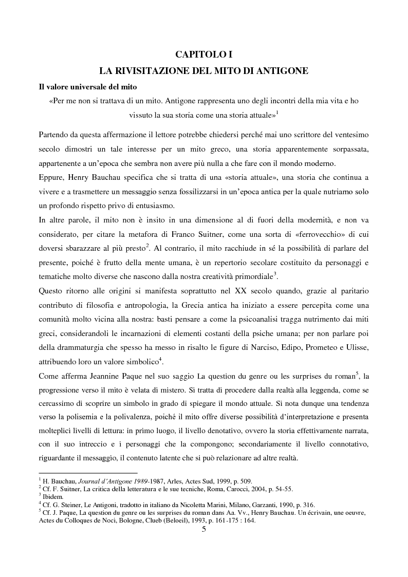 Anteprima della tesi: L'Antigone di Bauchau, Pagina 4