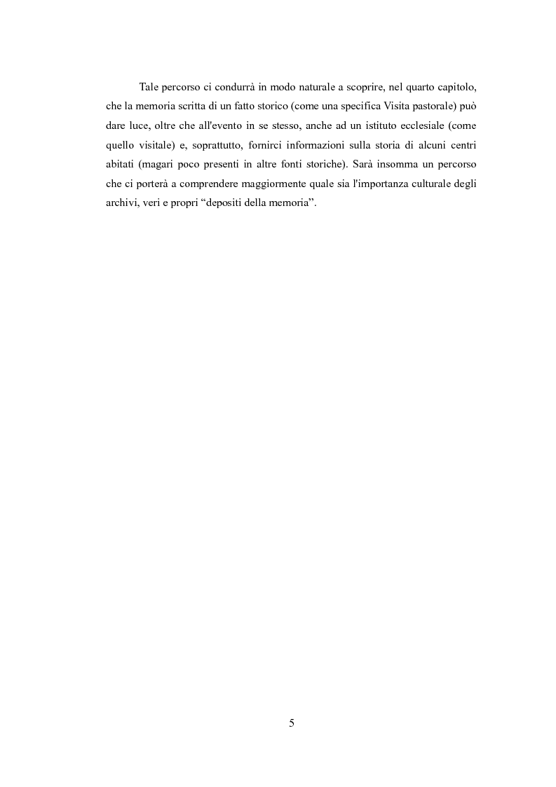 Anteprima della tesi: Le Visite pastorali. Cenni sull'istituto visitale ed analisi della Visita pastorale di D. G. Cadello in Ogliastra (1800-1801), Pagina 3