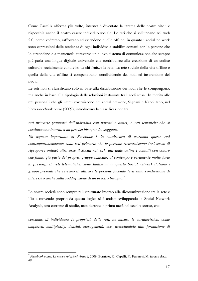 Anteprima della tesi: Attraverso Facebook. Un'indagine empirica, Pagina 13